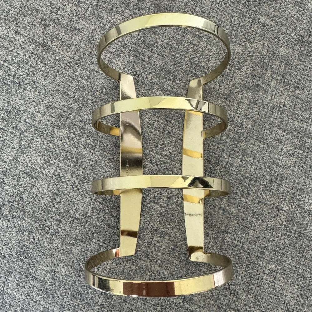 Four Layer Cuff, Gold Tone